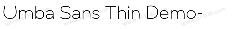 Umba Sans Thin Demo字体转换